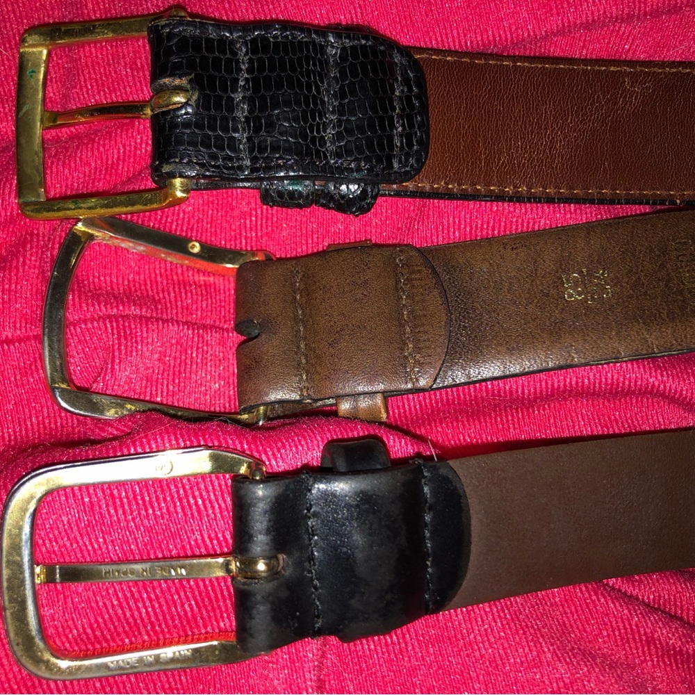 3 Vintage Belts( Christian Dior, Coach and L’aiglon)